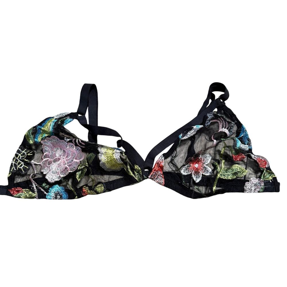 Fantasy Lingerie Vixon Floral Lace Strappy NWT Bra Size QS / Queen Size
